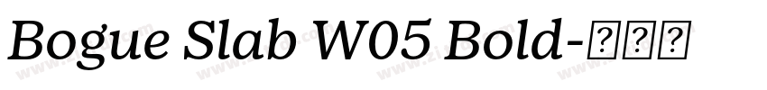 Bogue Slab W05 Bold字体转换